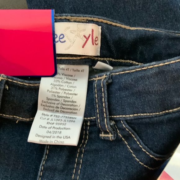 NWT-Size 4T denim leggings - Picture 4 of 4